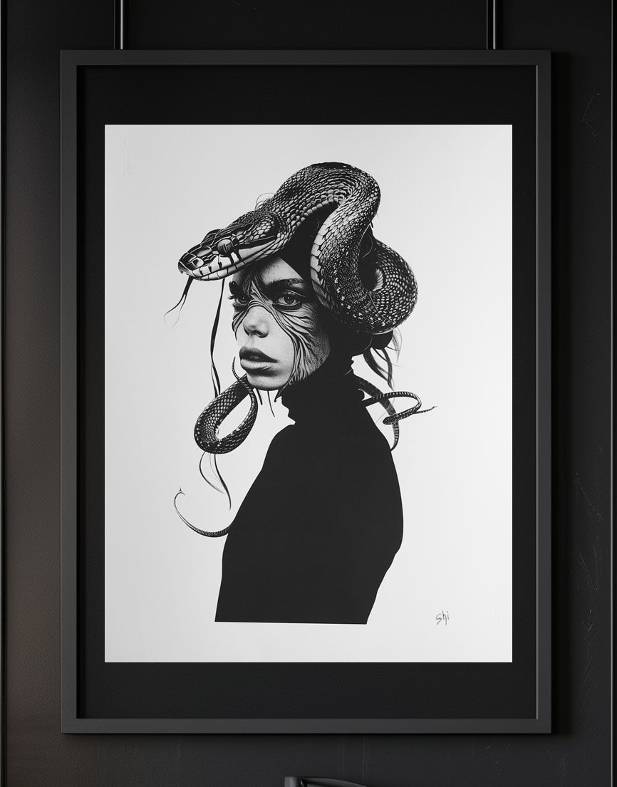 PAINTING "EVERY WOMAN SHOULD HAVE A SNAKE"