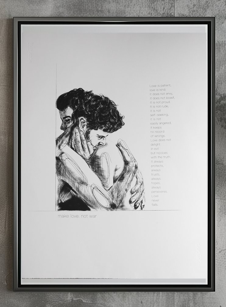 PAINTING "MAKE LOVE, NOT WAR III"
