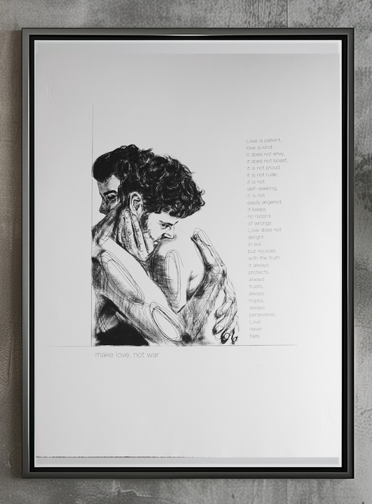 PINTURA "HACER EL AMOR, NO LA GUERRA"
