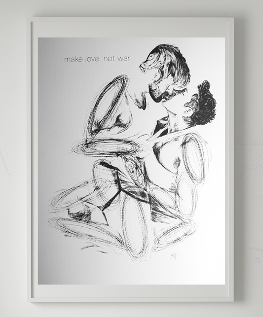 PINTURA "HACER EL AMOR, NO LA GUERRA"