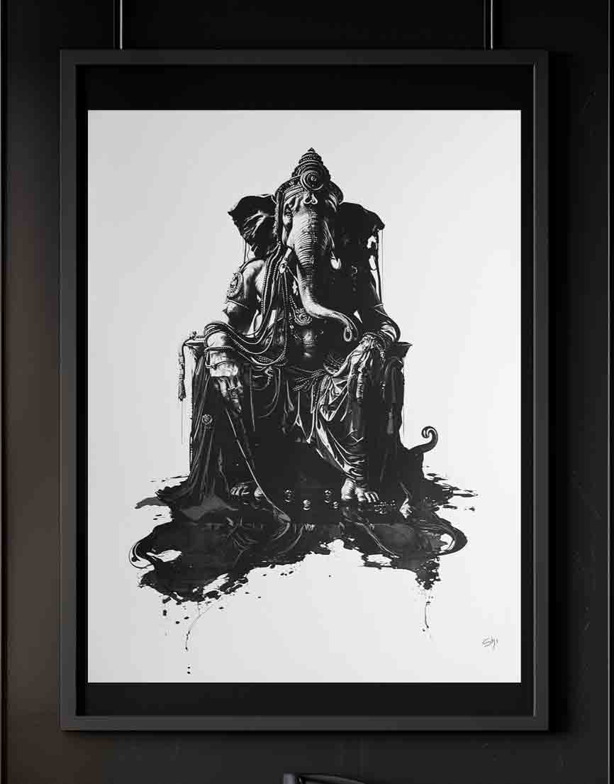 PAINTING "SITTING GANESHA"