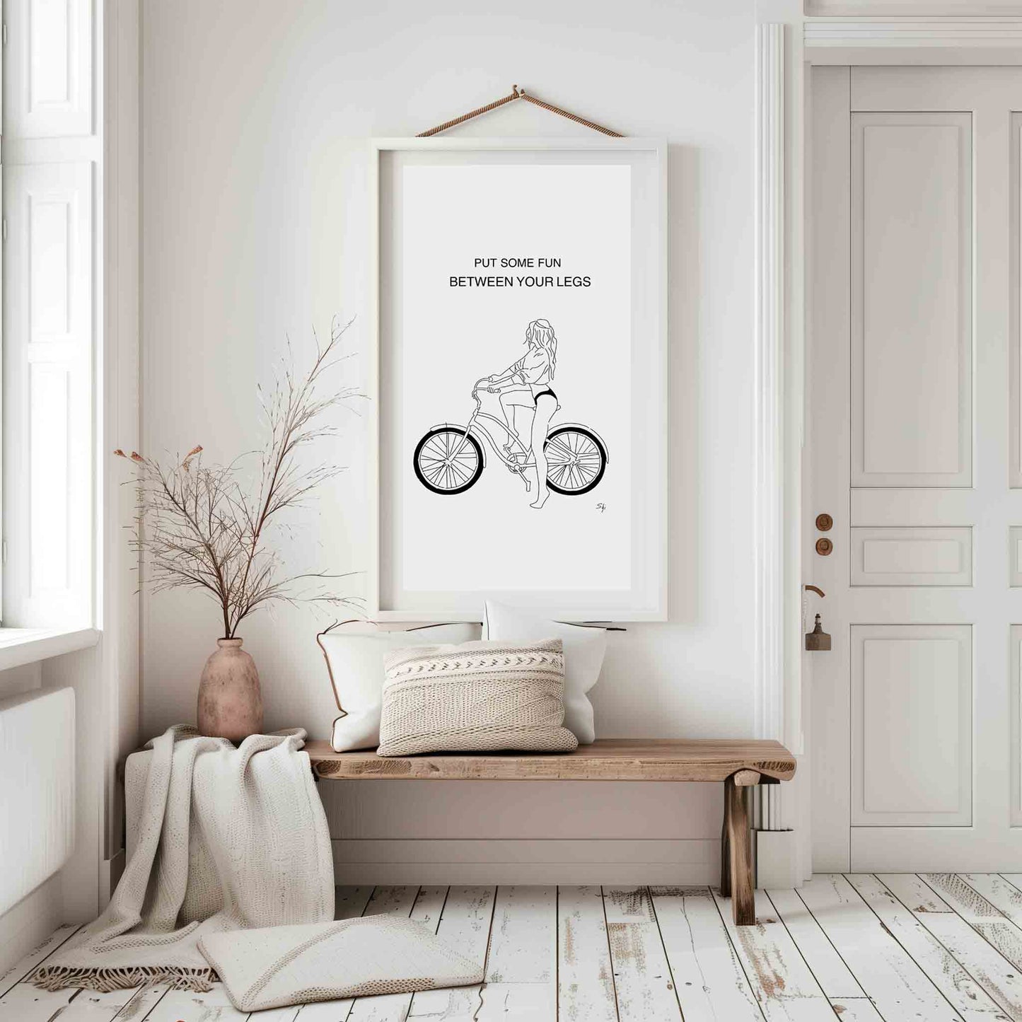 PINTURA "PON UN POCO DE DIVERSIÓN ENTRE TUS PIERNAS"