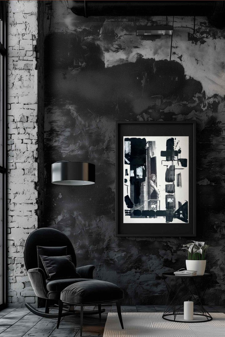 PAINTING "A RAINY DAY IN VENICE" IN BLACK